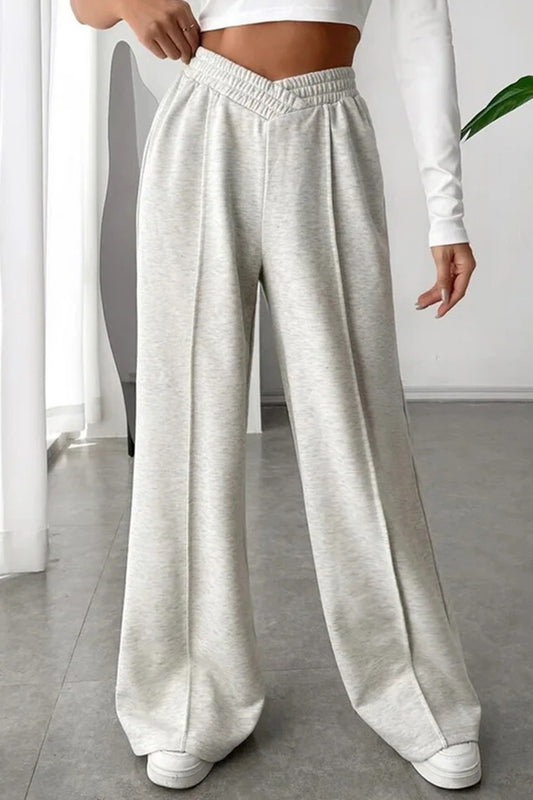 Casual Solid Asymmetrical Loose Wide Leg Solid Color Bottoms